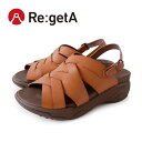 Re:getA -リゲッタ-RJ-015 バックベルト 軽量 厚底 編み込み サンダル 履きやすい 歩きやすい