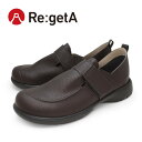 Re:getA -リゲッタ-R-401M モカシンベルクロシューズ 紳士靴 メンズ 日本製 歩きやすい 履きやすい