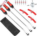 タイヤ 修理キット レバー 3本 メッキ 加工 車 バイク 自転車 用 交換 工具 13点 と 収納袋 付 セット タイヤ ホイール 脱着 専用 工具 パンク 修理 ツール キット タイヤ交換 原付 オートバイ スクーター 自動車 リムプロテクター バルブコアレンチ 交換用 バルブコア
