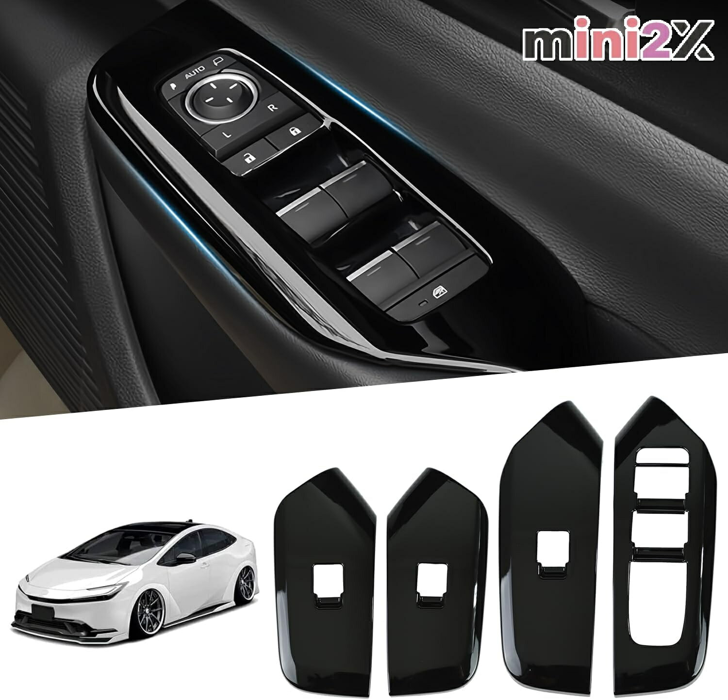 新型プリウス 60系 ウインドウ スイッチ ガーニッシュ 4パーツ セット ZVW60 ZVW65 MXWH60 MXWH65 対応 アクセサリー 新型 プリウス 60系 アクセサリー ABS樹脂 上質 高品質 カー用品 傷 防止 簡単 取付 内装パーツ 保護 カスタム パーツ 車 用品 内装 インテリア パネル