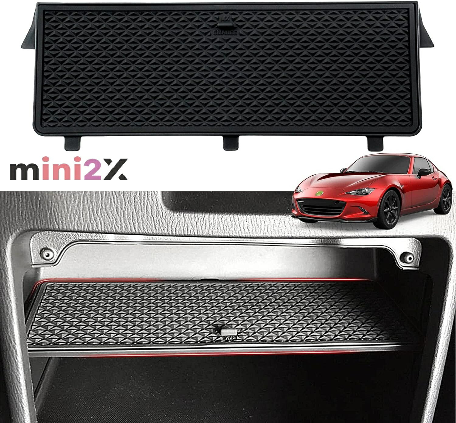 マツダ ロードスター グローブボックス パーテーション MAZDA Roadster RF ND系 MX-5 2015-2019 車 カー用品 収納 ボックス 仕切板 センターコンソール トレイ 仕切り ABS樹脂 素材 簡単 取付 便利 衝撃吸収 水洗い 可能 収納性 ノンスリップマット 車用品 ドライブ 旅行