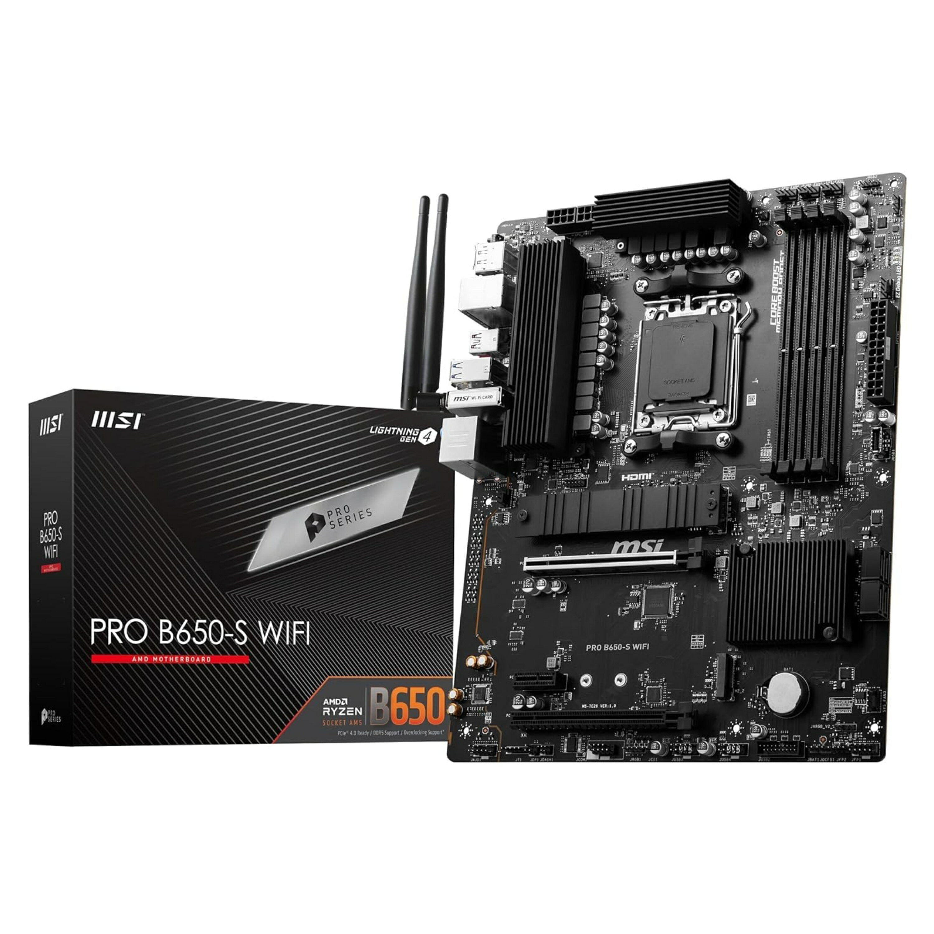 MSI ޥܡ PRO B650-S WIFI [ B650  ]  ι⤤6 PCB ߷  12+2+1ե Ÿϩ  ...