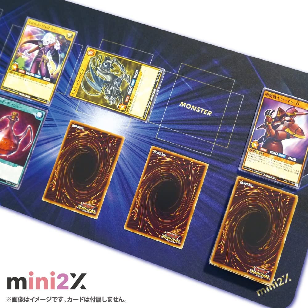 TCG 遊戯王カード ラッシュデュエル 用 ラバー プレイマット バトルフィールド ハーフサイズ 23×46cm ケース付き カ…