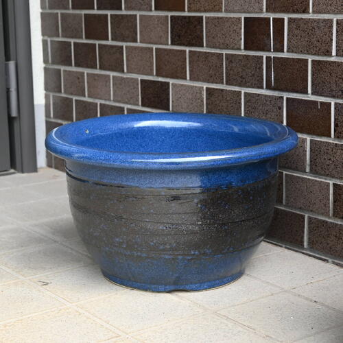 信楽焼き水鉢生子千段水鉢睡蓮鉢水鉢