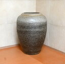 花入れ花瓶伝統の信楽 花入れ 大きいサイズ 窯肌松皮富士口花瓶 特大 16号(3)