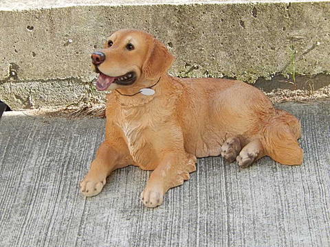 玄関でお出迎え吠えないし 人には決してかまないので 安心です オブジェ 犬置物置物です 置物です ワンちゃん 送料無料