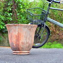 テラコッタ 鉢植え 中手作り 鉢 置物壷 オブジェ玄関にどうぞ。贈り物やプレゼントにも。