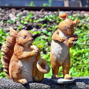 うさりすミュージシャン 二つセットうさぎの置物 リスの置物 ラビットUSALISU バイオリン サックスお庭や玄関はもちろん、お部屋にも。プレゼントにもどうぞ...