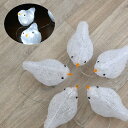 2023年NEW 小鳥 5羽セット LED アクリルモチーフクリスマスオブジェ 玄関 オーナメント光る イルミネーション