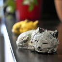 ねこの宝石箱 2個セット猫 銀色 金色 ジュエリーボックス置物 可愛い置物 ケース ゴールドシルバー キラキラ 宝石 アクセサリー大切なものをこっそり入れましょ...