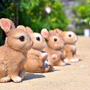 B品 みにうさ 4つセットミニ うさぎの置物 置物 可愛いうさぎラビット うさぎお庭や玄関はもちろん、お部屋にも。現品です。