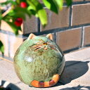 小猫丸 陶器 ねこ エンちゃん置物 かわいい置物 ねこの置物可愛いねこ まん丸ねこ庭や玄関に飾っても、インテリアとしてもおすすめです。
