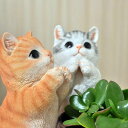 おねがいにゃんこ 2つセット置物 可愛い置物 キャット猫 ねこの置物 可愛い お部屋や玄関に飾るとかわいいです。プレゼントにもどうぞ。