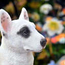 ブルテリア お座り 黒ぶちわんこ 犬 いぬ ボンボンショコラわんちゃん 犬の置物 可愛い置物 置物お庭や玄関先はもちろん、お部屋にもどうぞ!