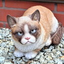不機嫌なシャム猫 ルナ置物 可愛い置物 キャットぶさかわ 猫 ネコ にゃんこネコの置物 かわいいお庭や玄関に飾るとかわいいです。プレゼントにもどうぞ。