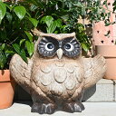 信楽はばたきふくろう幸せを運ぶフクロウ 幸福粉引風お庭や玄関に飾ると目を惹きます。プレゼントにもおすすめ。