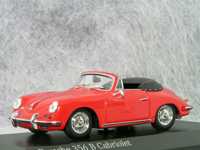 ミニチャンプス 1/43 スケールポルシェ 356 B カブリオレ1960年 シグナル レッド