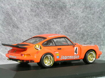 ミニチャンプス 1/43 ポルシェ911 ( 930 ) カレラ RSR / ニュルブルックリンク GT レース イエガーマイスター #4