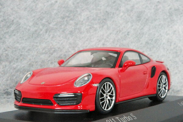 ミニチャンプス ミニカー 1/43 スケールポルシェ 911 ( 991-2 ) ターボ S2016年 インディッシュ レッド