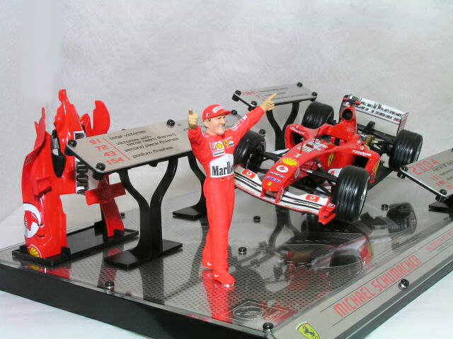 ホット ホィール 1/18 フェラーリ F2004 ミハイル・シューマッハ / オールタイム キャリア レコード リーダー 【 マルボロ カスタム 】