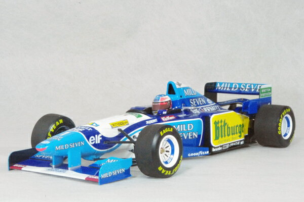 ミニチャンプス 1/18 スケール ミニカーベネトン ルノー B195ミハイル・シューマッハパシフィック GP ( TIサーキット 日本 ）優勝1995年 ワールド チャンピオン【 マイルドセブン デカール加工済み 】Benetton Renault MINICHAMPS