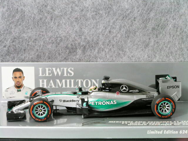 ミニチャンプス ミニカー 1/43 スケールメルセデス AMG ペトロナス F1 チーム F1 W06 ルイス・ハミルトン 日本 GP ( 2015 鈴鹿 ）優勝 !Mercedes AMG Petrons F1 Team - F1 W06MINICHAMPS 3