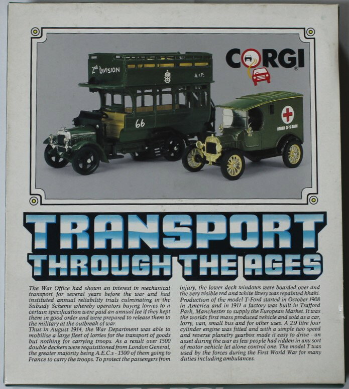 USED CORGI　TRANSPORT　THROUGH THE AGES 150mm 85mm 240001030360