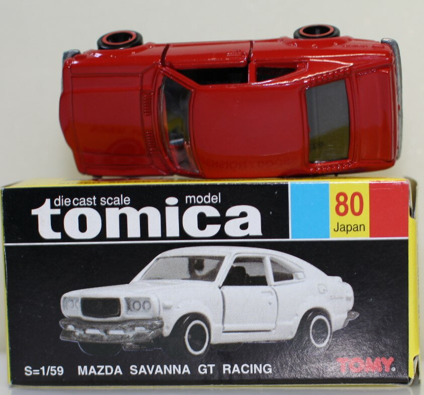 USED トミカ 黒箱 80 シェリフ特注 マツダ サバンナ GT レーシング 赤 日本製 240001032963