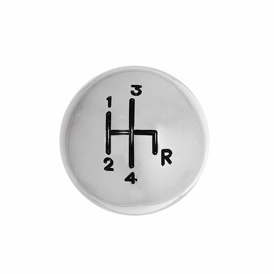 【送料無料】ローバーミニ/クラシックミニ　アルミシフトノブ　4速シフトパターン　【球型/黒文字】