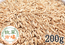 牧草市場 殻付き えん麦 200g(殻つきエン麦)【小動物・鳥用】
