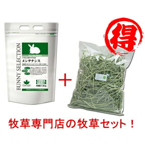 【お得な牧草専門店の牧草セット！】 イースター バニーセレクションメンテナンス1.5kg＋牧草市場スーパープレミアムチモシー1番刈り牧草100g