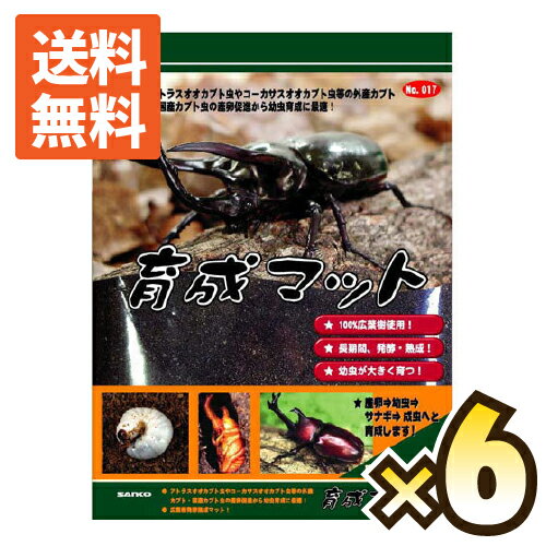 【送料無料】三晃 サンコー 育成マット 10L 6個 1ケース 【カブト虫マット】【sg】