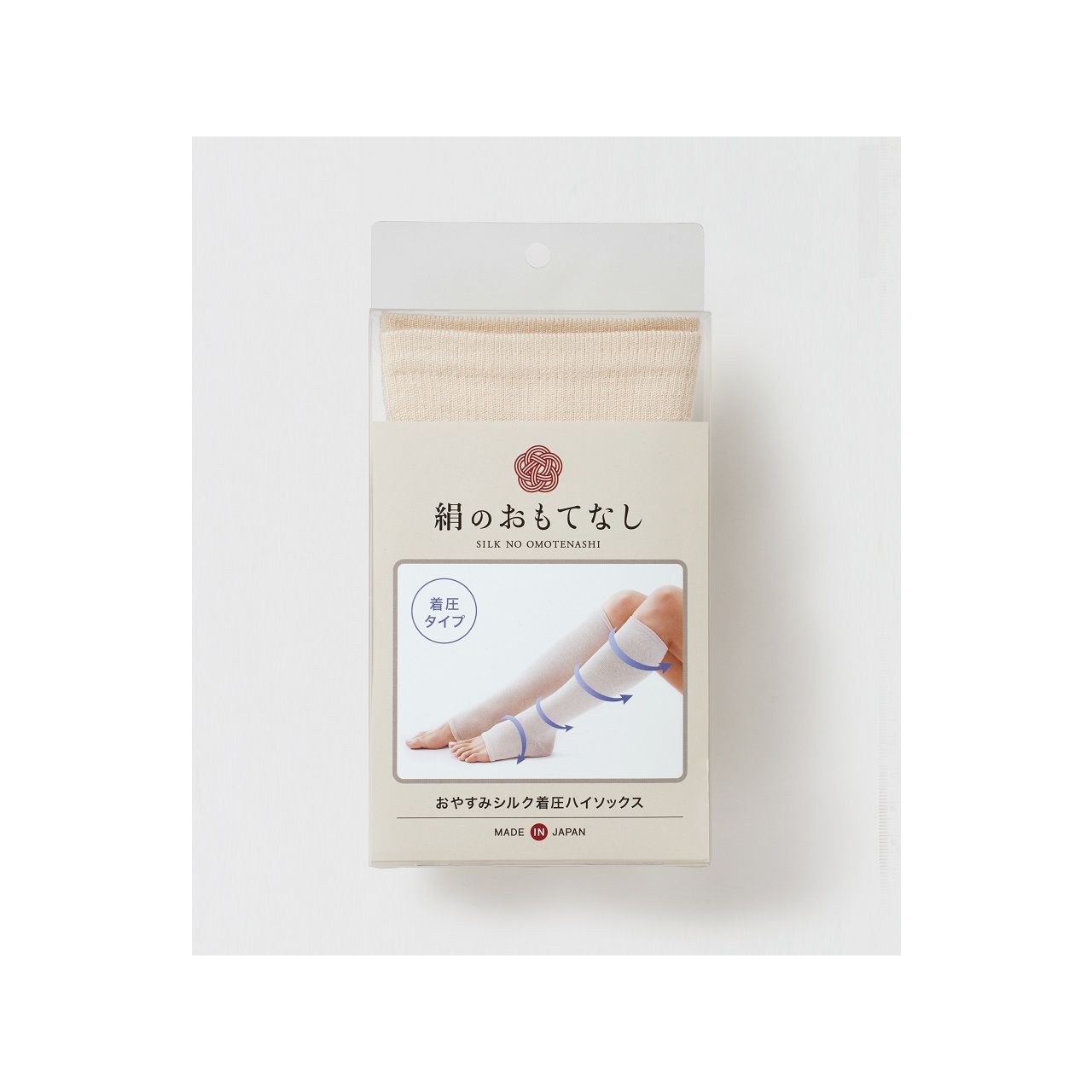 絹のおもてなし おやすみシルク着圧ハイソックス オフホワイト 3360410 正規品 日本製 3360410 4940462400177