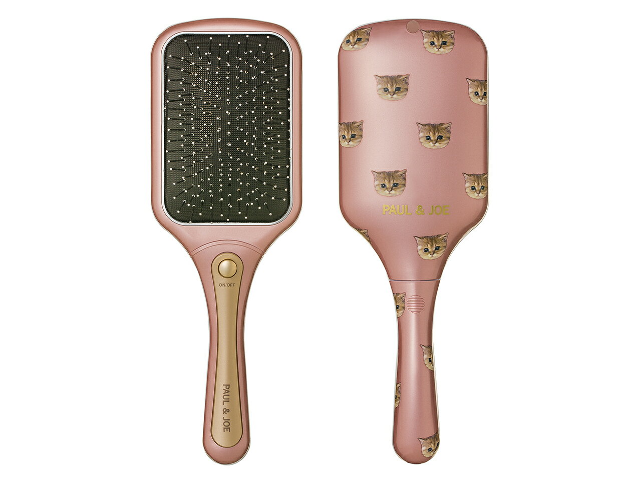 コイズミ PAUL ＆ JOE コラボ KBE2844P リセットブラシ 正規品 音波 振動 磁気ヘアブラシ 静電気 抑制 ブラシ くし 電池式 かわいい 頭皮ケア ヘアケア 絡まない 髪 ツヤ おしゃれ ネコ ピンク KOIZUMI ポールアンドジョー ポール＆ジョー[ホワイト:完売] KBE-2844/P