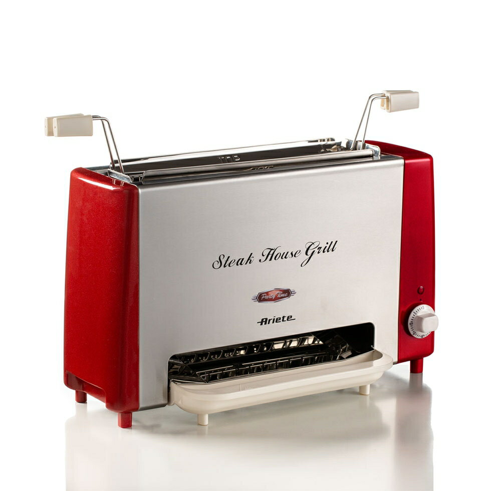 アリエテ ariete ヘルシーステーキハウスグリル 赤 730 送料無料 正規品 電気グリル 電気ロースター グリル オーブン 縦型 おしゃれ 肉焼き ステーキメーカー 電気グリラー ホットサンド 在庫処分 在庫限り