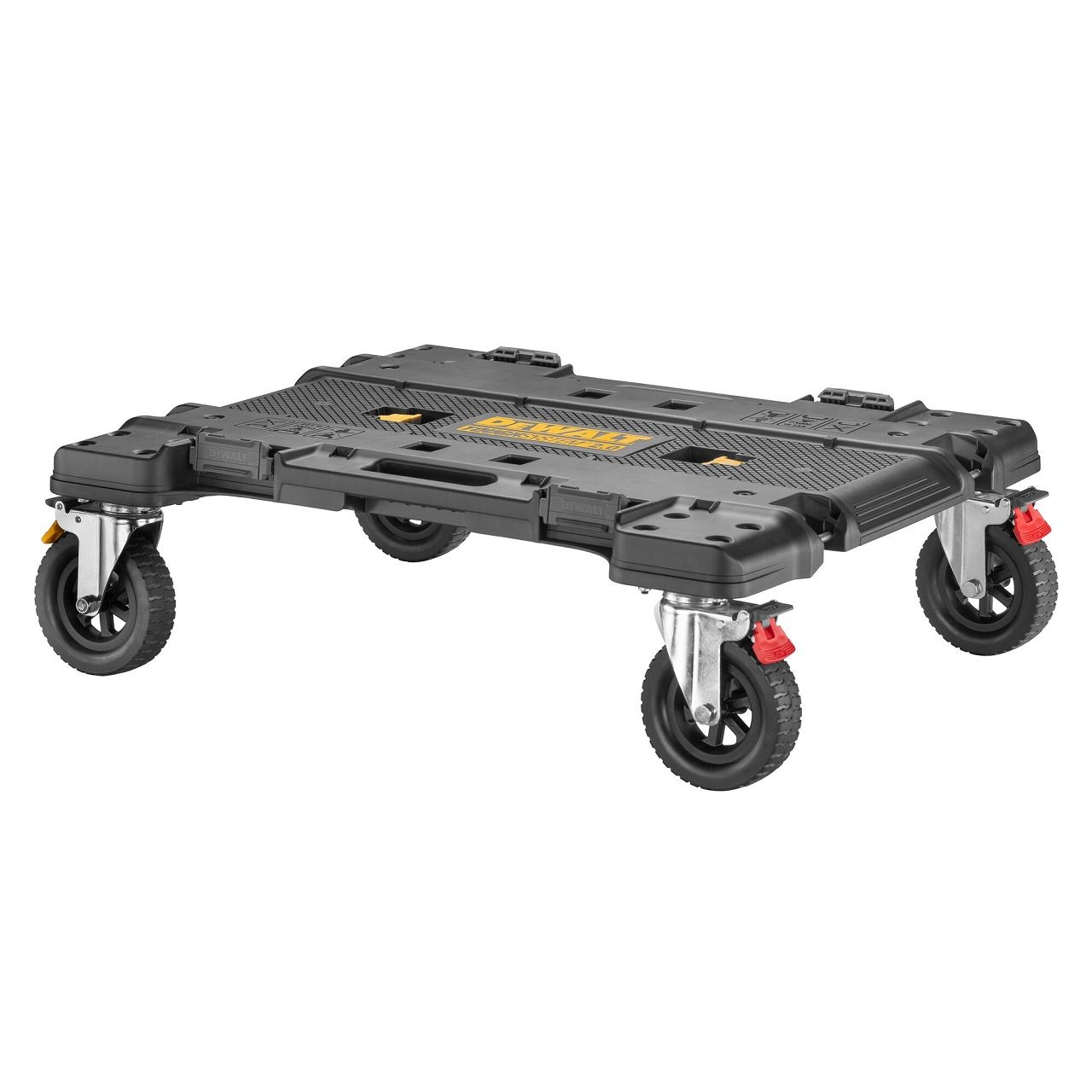 最大200kgの高耐荷重で重い荷物もスムーズに運搬 ○360度回転キャスター（4輪）を搭載 ○作業中のズレや揺れを防止する固定モード ○オートコネクトラッチで簡単・確実にワンタッチ連結 ○ラチェットベルト用スロットを搭載 商品仕様 本体サイズ(幅)80.5 × (奥行)64 × (高さ)25.4cm 本体重量約12.3kg JANコード4536178929967 ※キャリアカートのみです、コンテナその他は同梱されておりません。