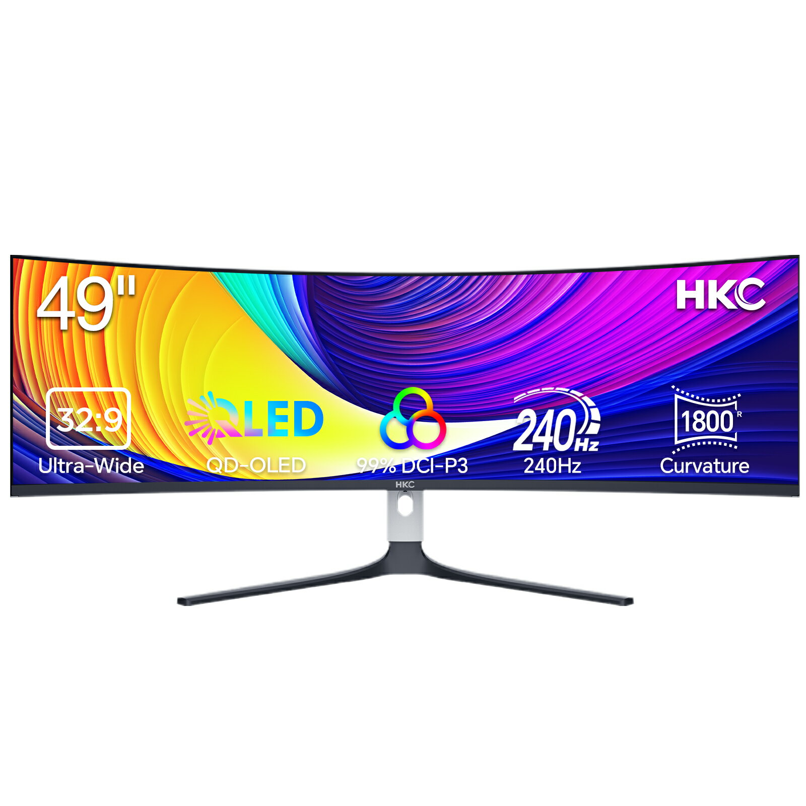 HKC ゲーミングモニター GS49UK 正規品 49型 プロ仕様 OLED 曲面 6940017325922 Gaming Monitor ディスプレイ PC パソコンゲーム E-スポーツ 高リフレッシュレート 240Hz 解像度 5120×1440