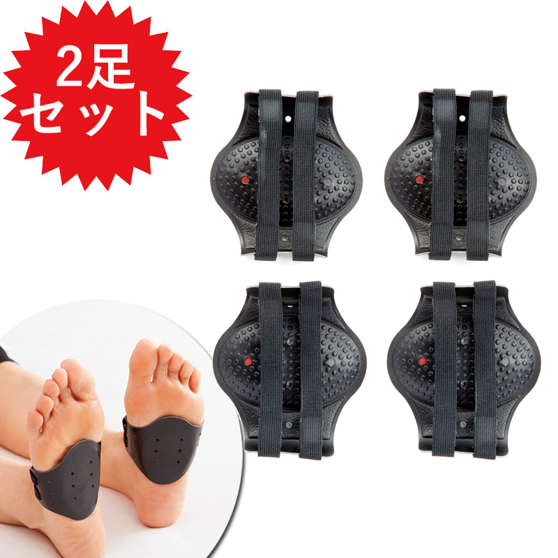 【2足セット】 磁気健康サポーター ピンピン 足裏サポーター 磁気治療器 磁石 コリ 足裏 血行促進 足 むくみ 解消 グッズ フットケア 疲れとり マグネット 2箱組 管理医療機器 ブラウン 茶 ナック 0224 いつまでも元気 歩ける アーチ 歩行サポーター 負担軽減 健康法