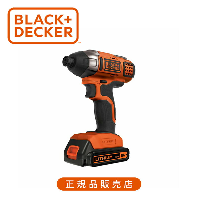 ブラック・アンド・デッカー(BLACK＋DECKER) 18V リチウムインパクトタドライバー BPCI18 [バッテリー2..