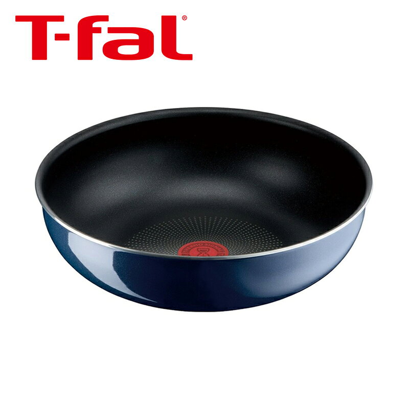 Rakuten - T-fal ティファール インジニオネオ ロイヤルブルー インテンス ウォック 28cm 中華鍋 L43719 ガス コンパクト 重ねて 収納 ブルー 単品 単体 コーティング お知らせ 取っ手 取れる オーブン 冷蔵庫 食洗器 炒め 正規品 3168430322288