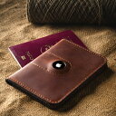 【エアタグ ホルダー一体型】パスポートケース 革 本革 レザー 北欧リトアニア製 パスポートウォレット カード メンズ レディース コンパクト ギフト プレゼント Crazy Horse Craft