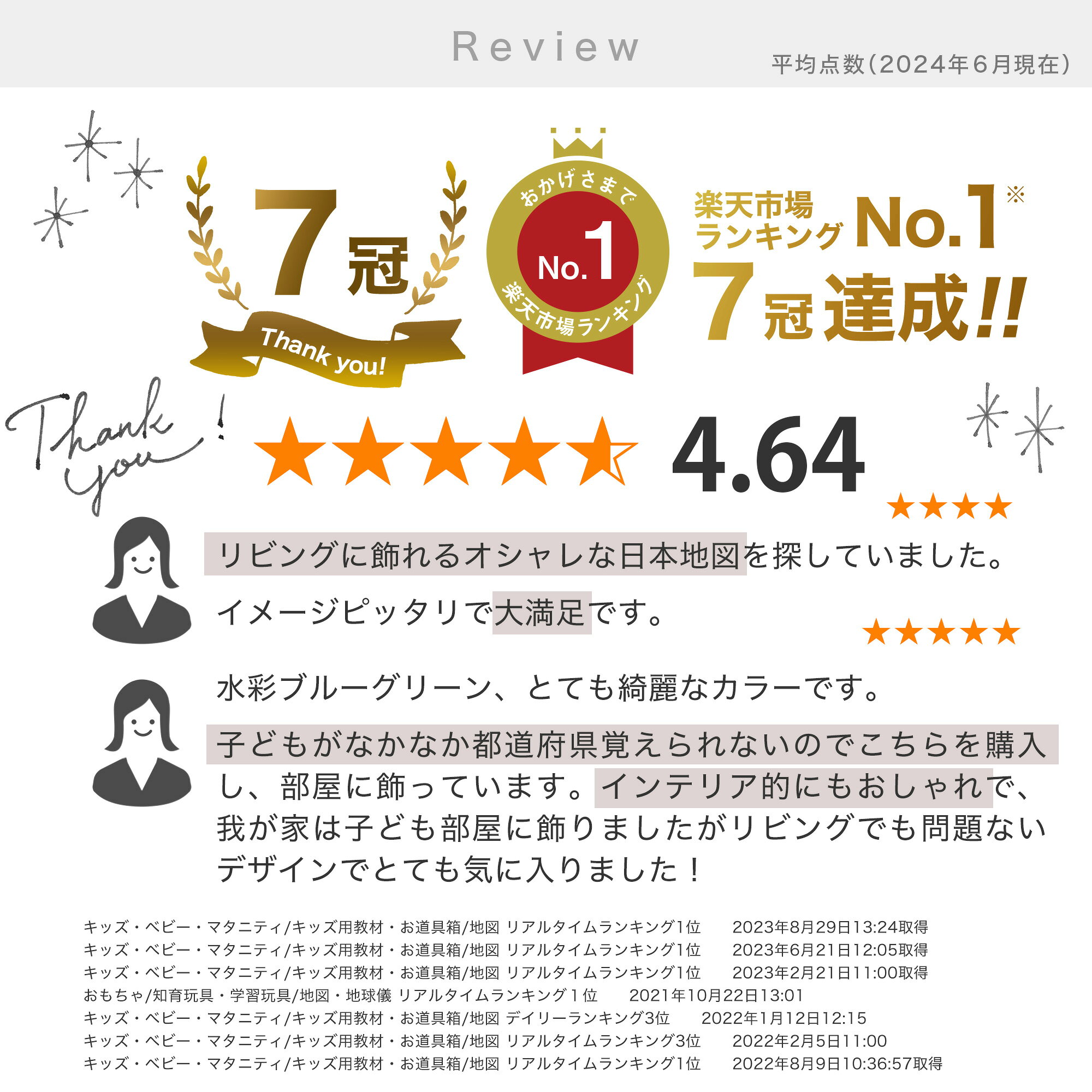 【日本地図】A2 ポスター｜学習・インテリア｜ふりがな付き 都道府県/県庁所在地｜...