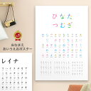 おなまえポスター【ひらがな・カタカナ】あいうえお表 入学祝 誕生日プレゼント 命名札にも 平仮名 片仮名 幼稚園 小学校 学習 知育 勉強 習字 書道 美文字 ...