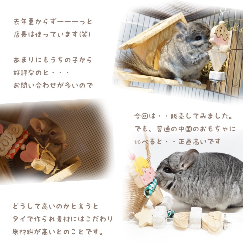 吊り下げ チンチラ おもちゃ 小動物 かじり石ステップ　デグー 無添加 かじり木 歯磨き 噛むおもちゃ リス 歯磨きボール 齧り対策 天然木製 ケージ おもちゃ ウサギ かじり木 ハムスター 【クリックポスト】 3