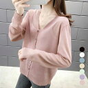 【35%OFFクーポンで,1878円】サマーカーディガンレディース韓国風カーデ 日焼け対策 薄手 ニットトップス 冷感タッチ オフィスカジュアル 羽織り 冷え対策 通学通勤 無地 vネックニット 長袖 miniministore 80MEIREN-014