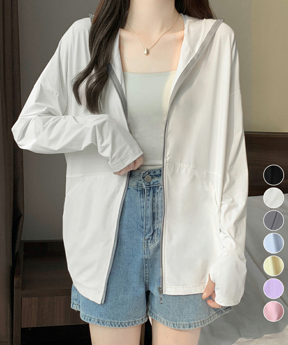 UV対策パーカー冷感タッチカーディ...