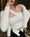 【最大50%OFFクーポンで,2195円】モヘアアンサンブルニット レディース韓国 ふわふわ モヘアニットセットアップ セクシー ショート丈カーディガン ニット...