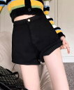 【最大50%OFFクーポンで,1345円】裏起毛 デニムショートパンツ レディース ハイウエスト 暖かい短パン セクシー ホットパンツ スリムミニ丈パンツ 美脚脚長 タイトボトムス 着やせ オシャレ秋冬服 miniministore 84GAY-004