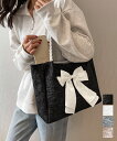 【50%OFFクーポンで,2195円】ビッグリボントートバッグ 肩掛け 軽量鞄 レディース 軽いリボンバッグ 大人可愛いママバッグ A4収納可 大容量 通勤通学バッグカジュアルきれいめ鞄 手提げバッグ miniministore 84HBJP-009(4)