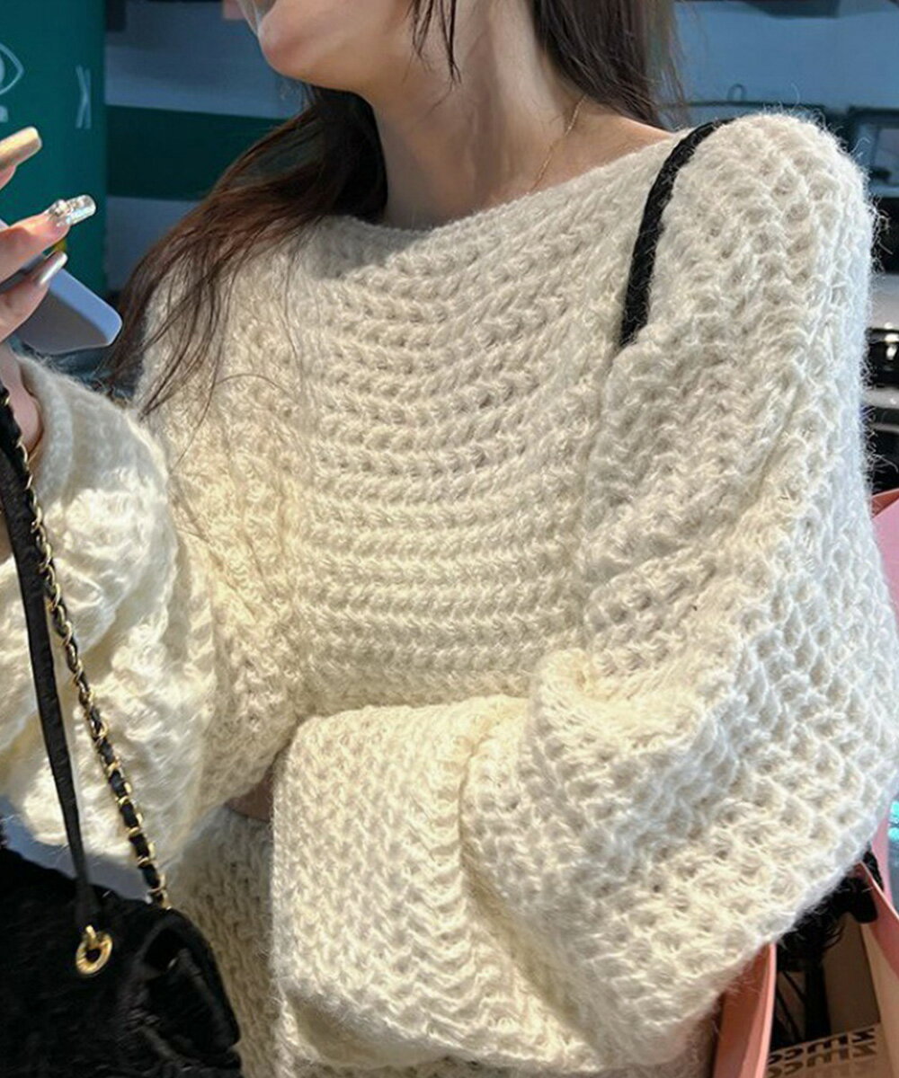 【最大50%OFFクーポンで,2195円】ローケージ ニットセーター プルオーバー レディース ゆったり ざっく..